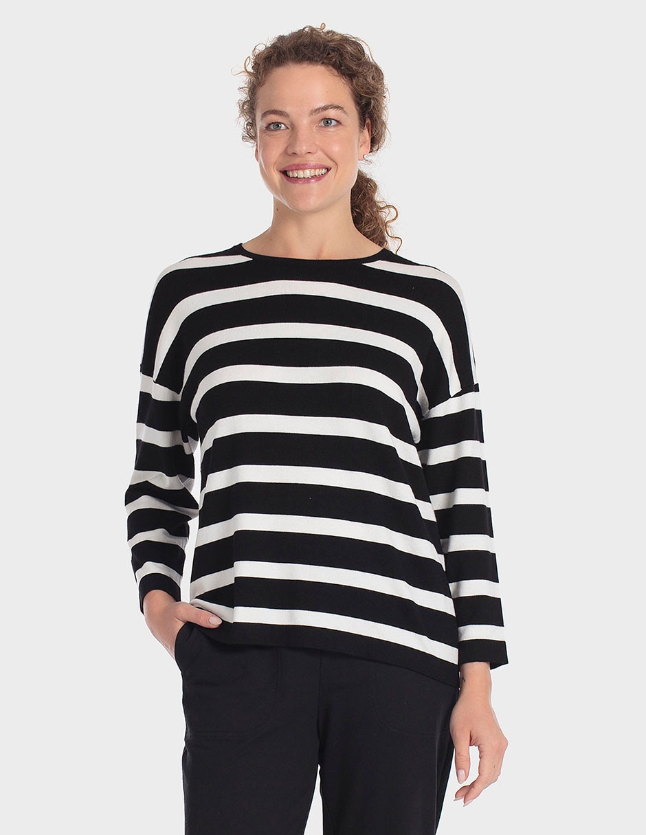 Suéter cuello redondo para mujer 1