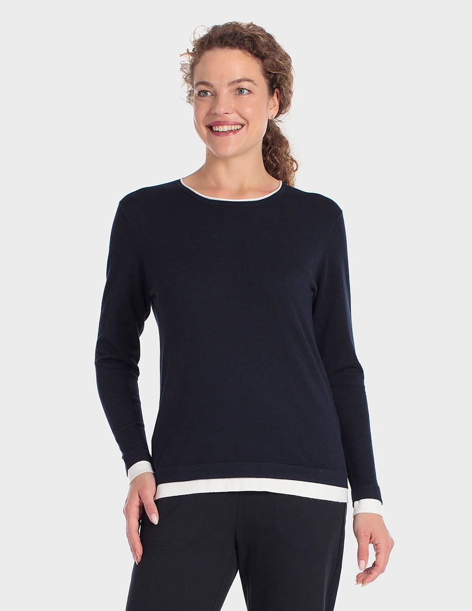 Suéter cuello redondo para mujer Suéter cuello redondo para mujer