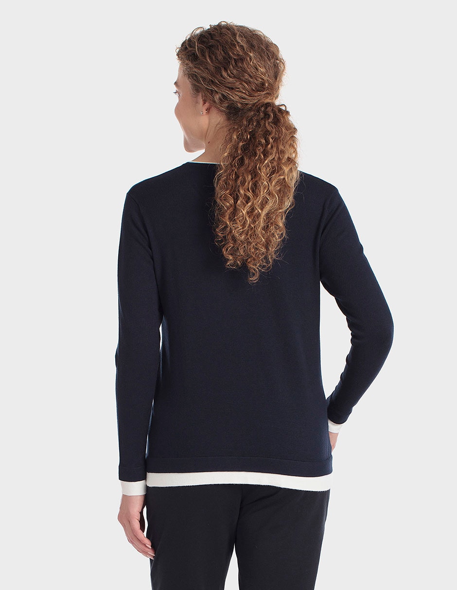 Suéter cuello redondo para mujer 2