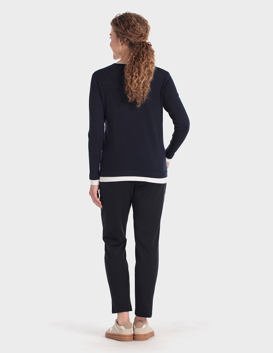 Suéter cuello redondo para mujer 4
