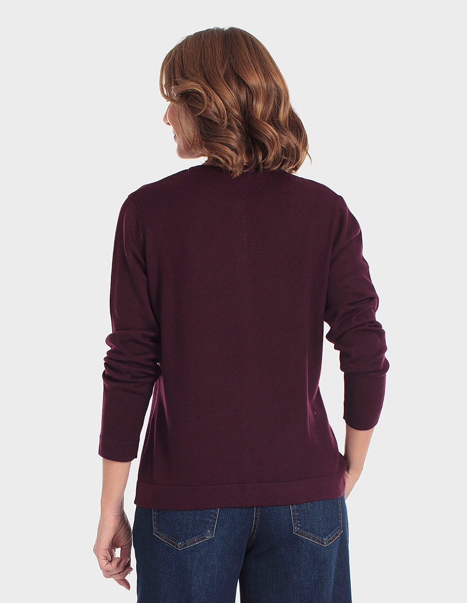 Suéter cuello redondo para mujer 2