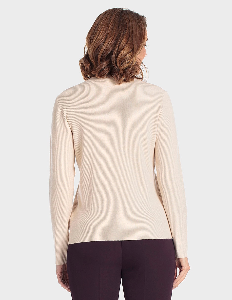 Suéter cuello V para mujer 2