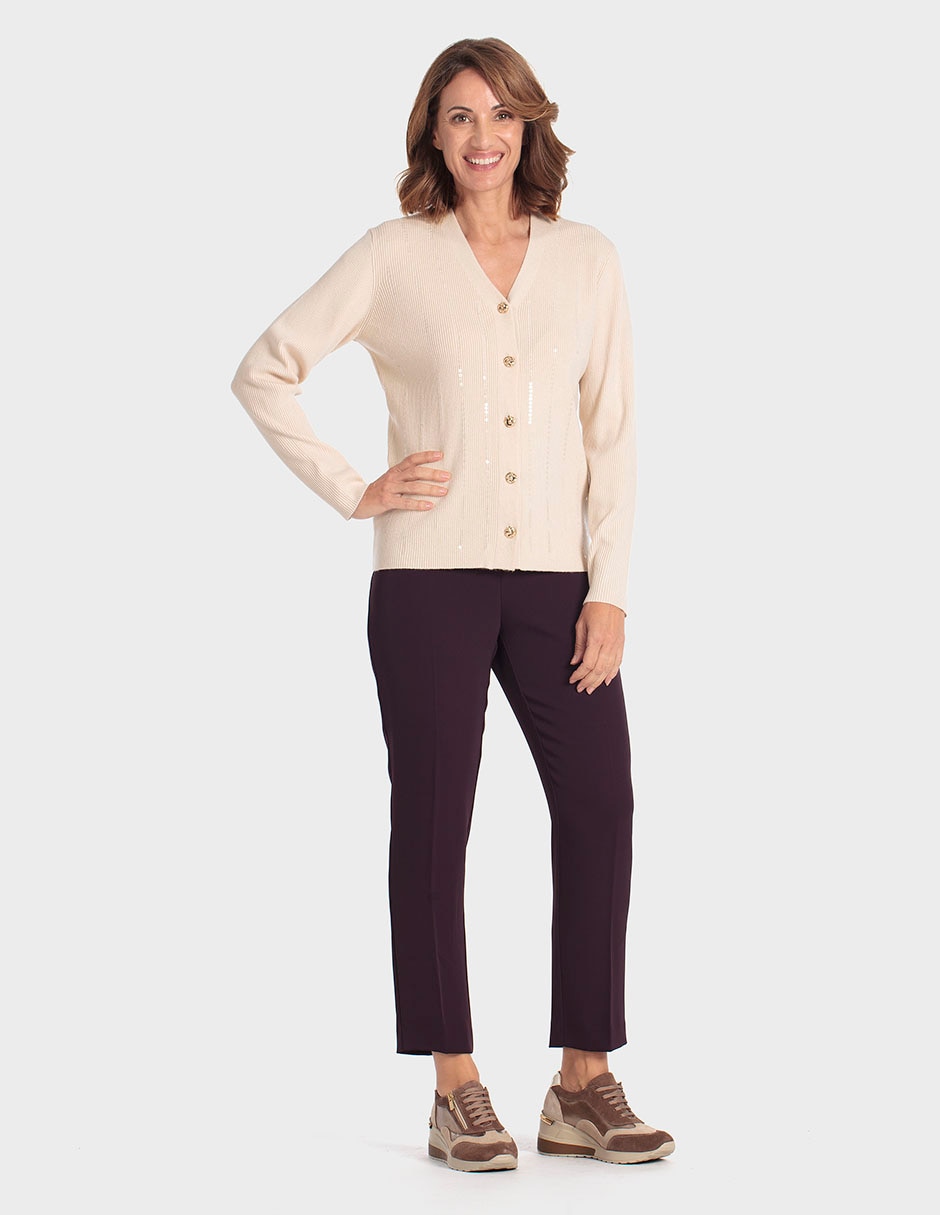 Suéter cuello V para mujer 3