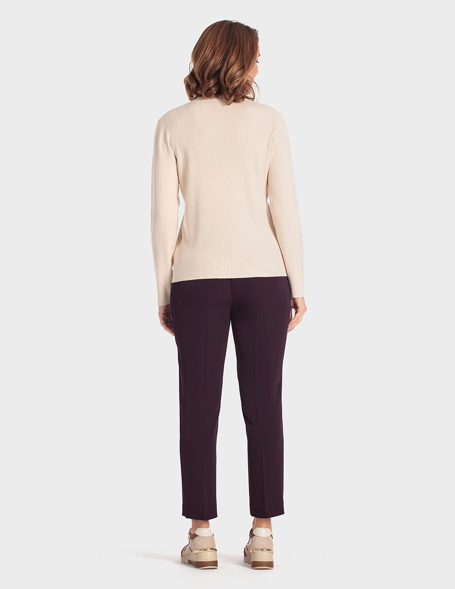 Suéter cuello V para mujer 4