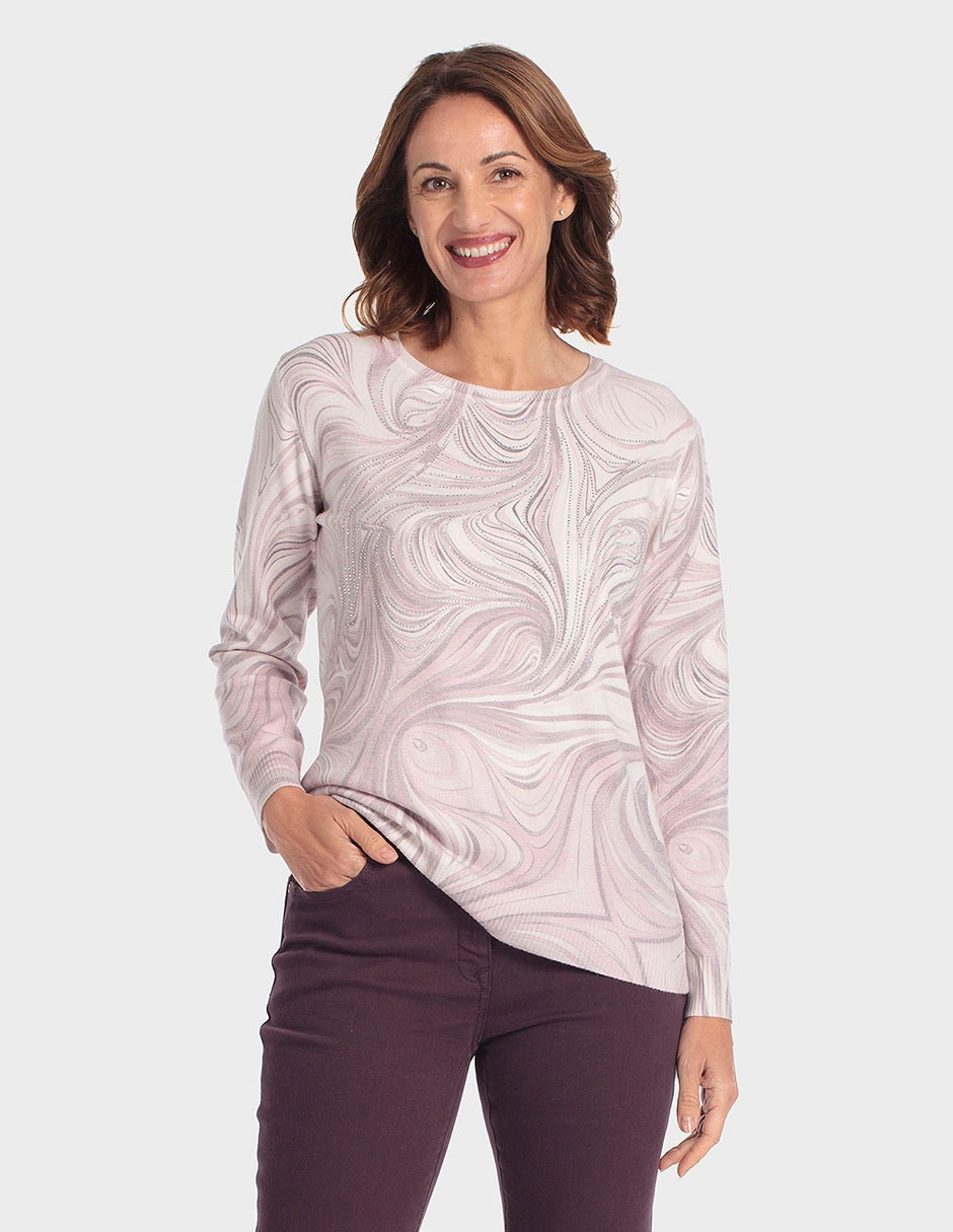 Suéter cuello redondo para mujer