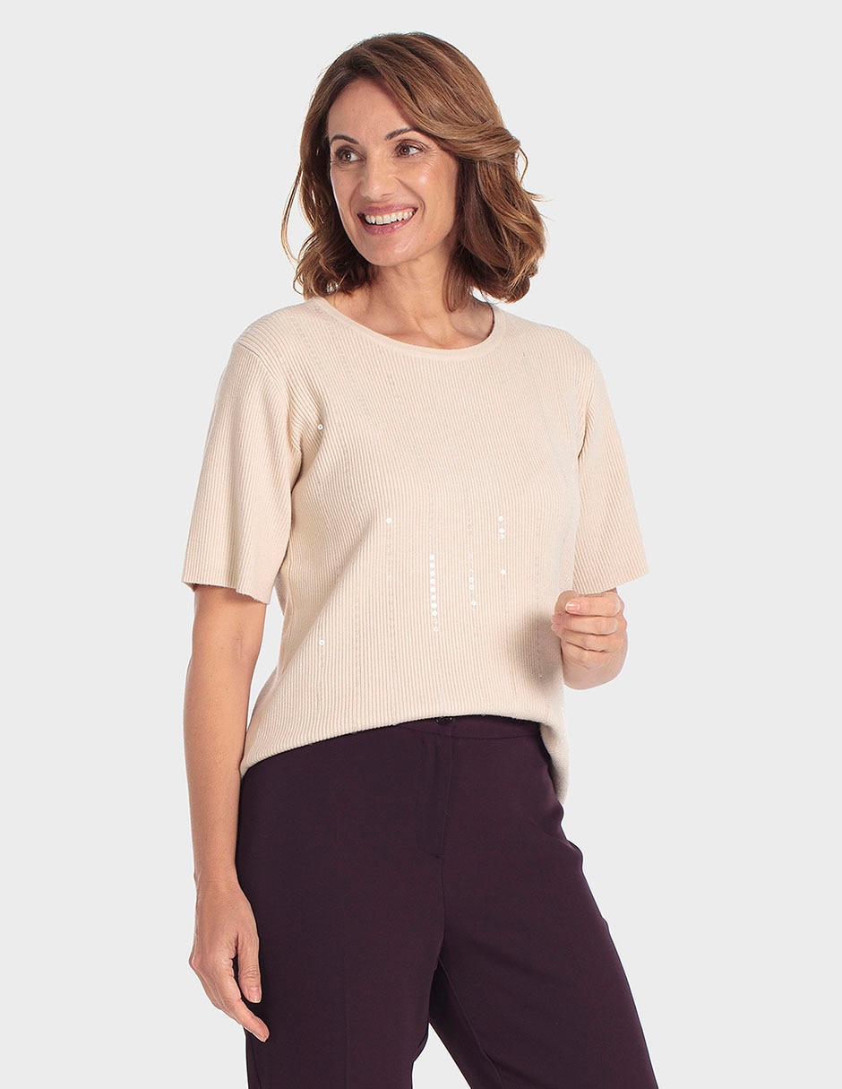 Suéter cuello redondo para mujer Suéter cuello redondo para mujer