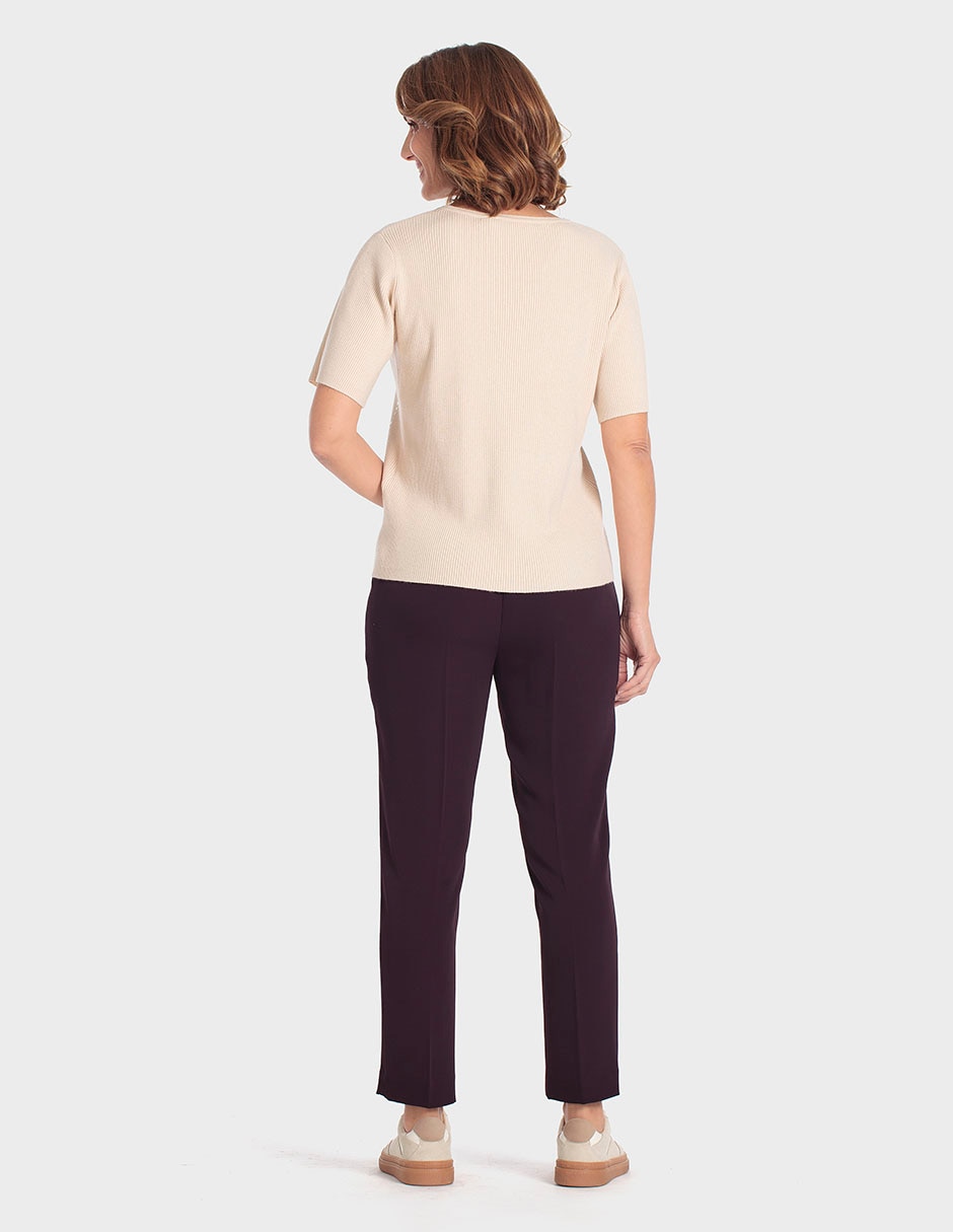 Suéter cuello redondo para mujer 4