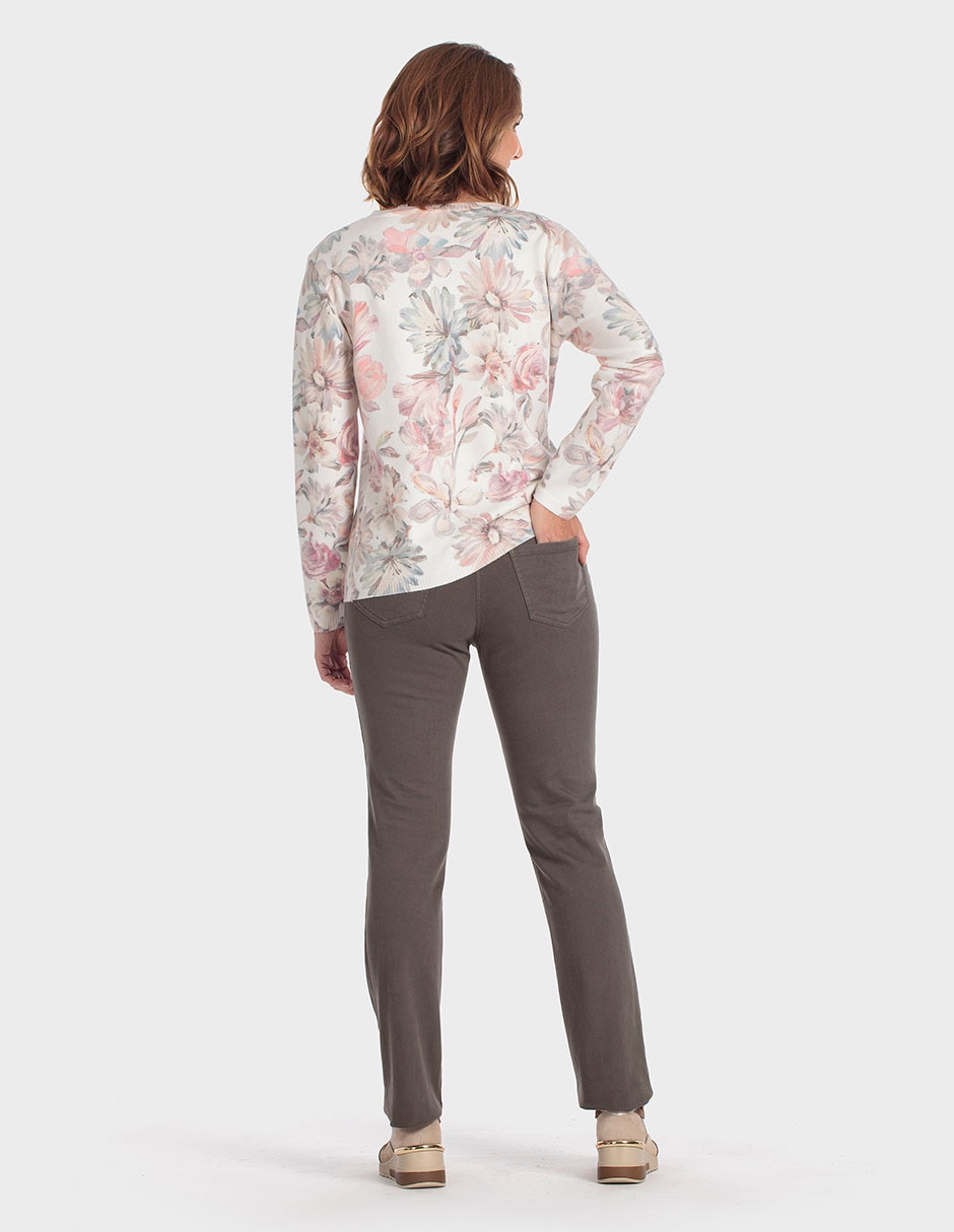 Suéter cuello redondo para mujer 4