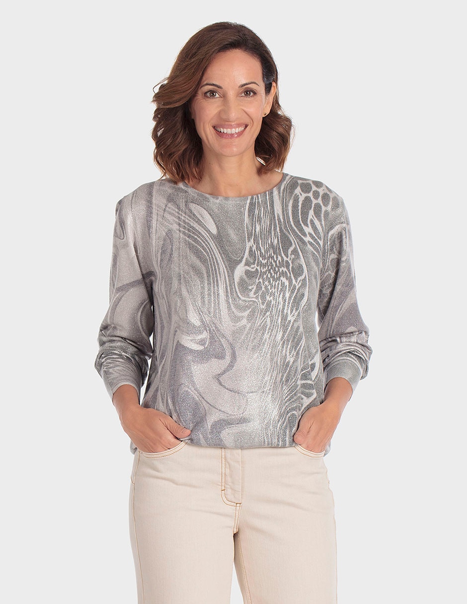 Suéter cuello redondo para mujer