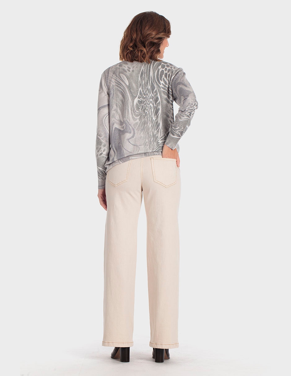 Suéter cuello redondo para mujer 4
