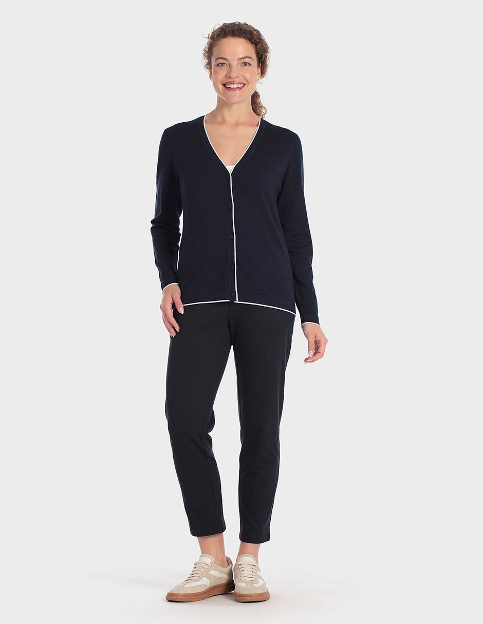 Suéter cuello V para mujer 3