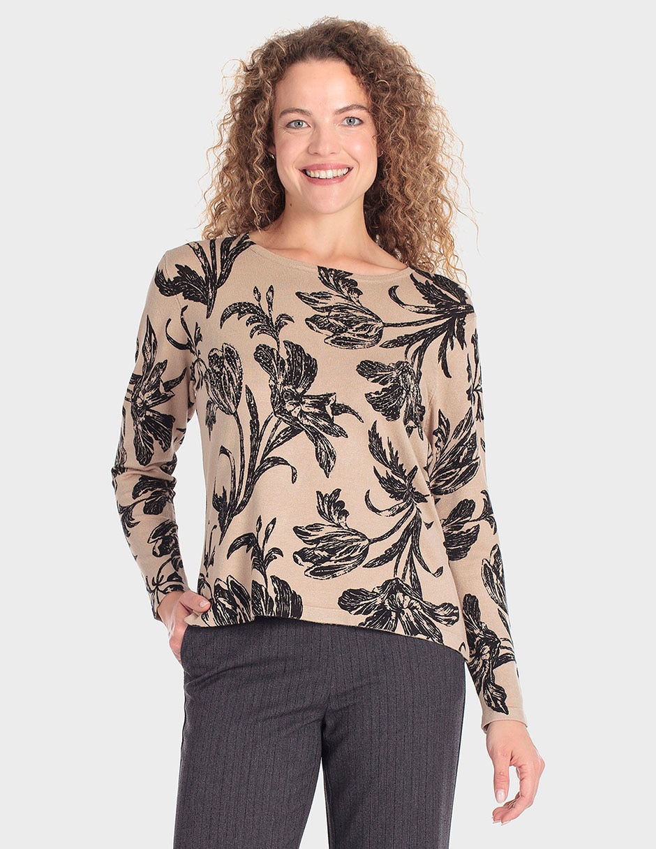 Suéter cuello redondo para mujer Suéter cuello redondo para mujer