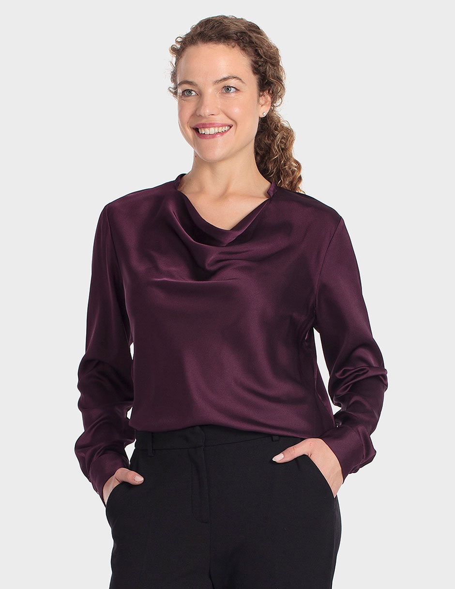 Blusa manga larga para mujer