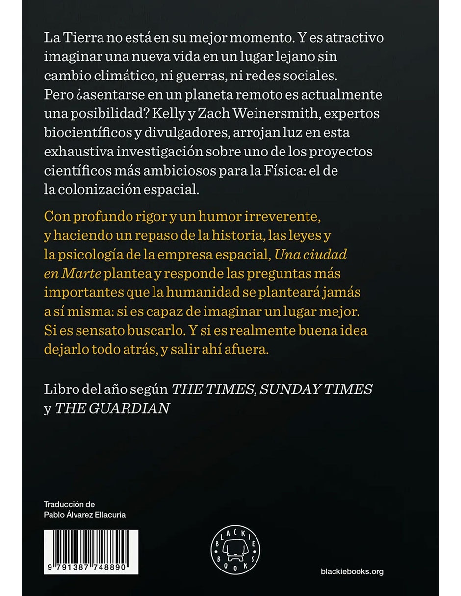 Libro Una Ciudad en Marte de Kelly Weinersmith